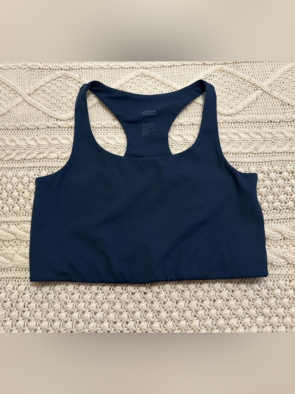girlfriend collective - Paloma racerback sports bra - Color Midnight - Large
